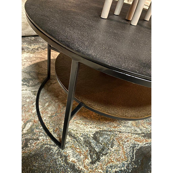 STARFURN Salontafel Lecia Zwart Goud 80x80x50 cm-Salontafels-Starfurn