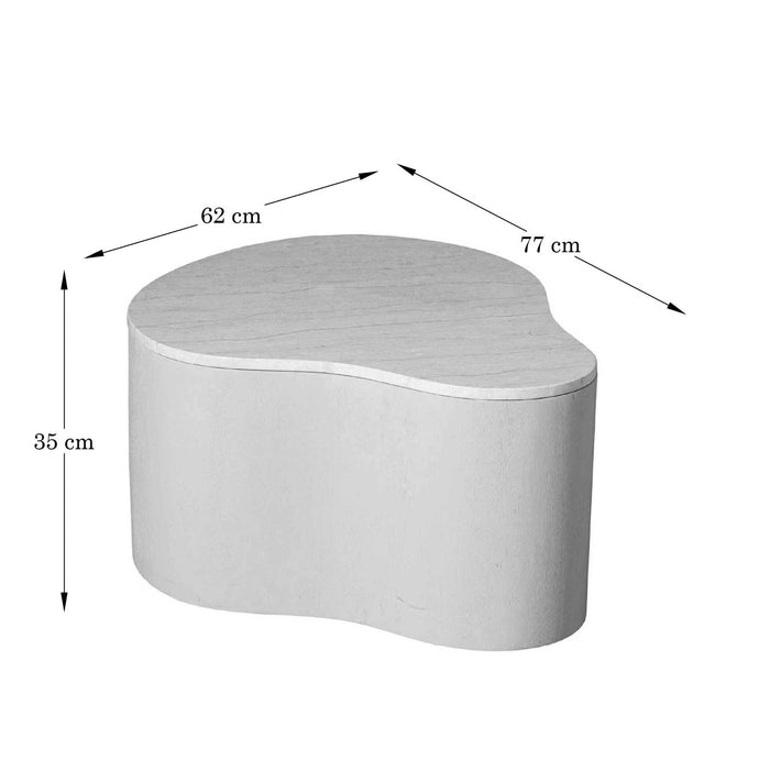 STARFURN Salontafel Lovi 77 cm Zand 77x59x35 cm