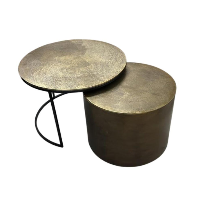 STARFURN Salontafel Luna Goud Aluminium 75 cm 75x75x45 cm-Salontafels-Starfurn
