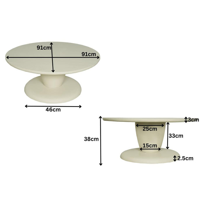 STARFURN Salontafel Mabel Zand Mangohout 90 cm 90x90x38 cm-Salontafels-Starfurn