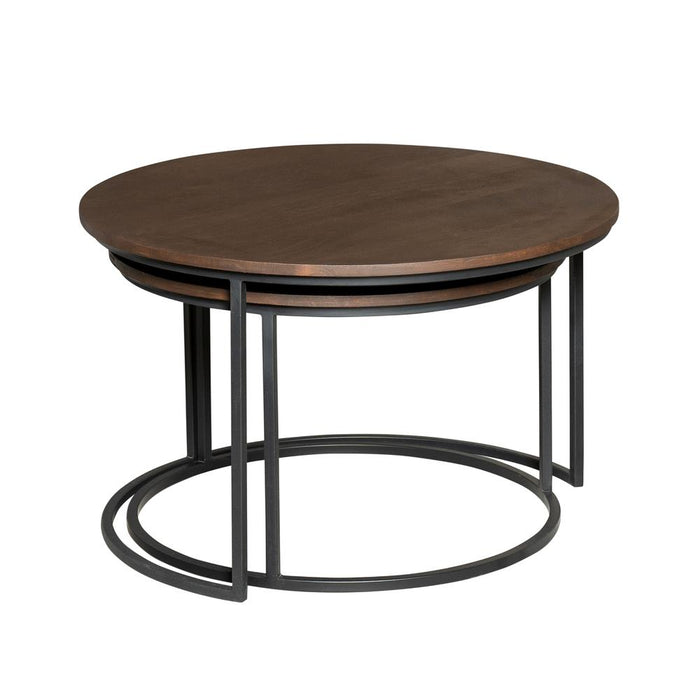 STARFURN Salontafel Madison Bruin Mangohout 70 cm 70x70x45 cm-Salontafels-Starfurn
