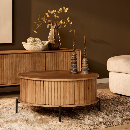 STARFURN Salontafel Madison Naturel 80 cm Rond 80x80x40 cm-Salontafels-Starfurn