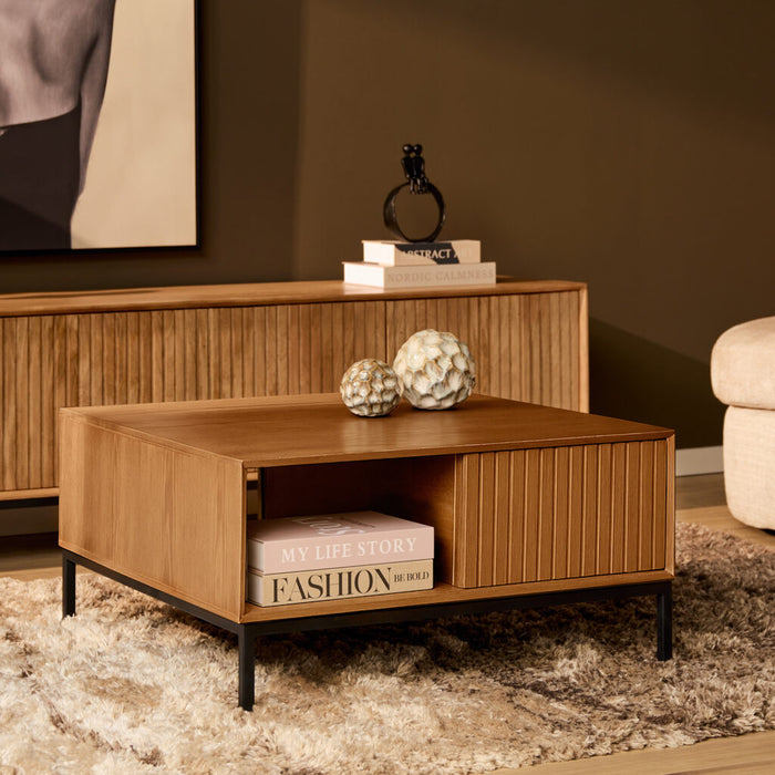 STARFURN Salontafel Madison Naturel 80 cm Vierkant 80x80x40 cm-Salontafels-Starfurn