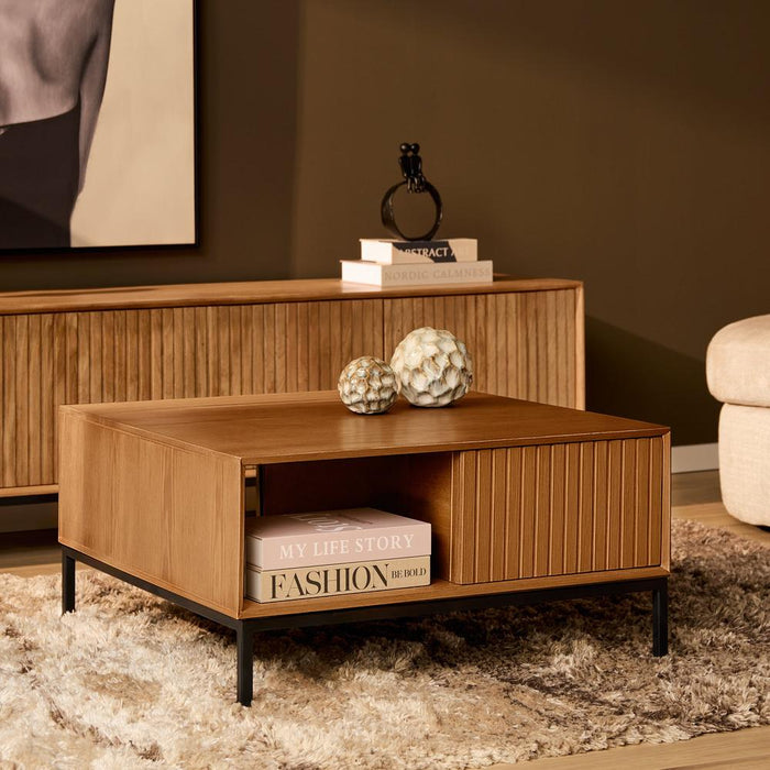 STARFURN Salontafel Madison Naturel 80 cm Vierkant 80x80x40 cm-Salontafels-Starfurn