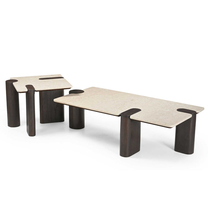 Coffee table Maeve Brown Mango Wood 128x60 cm