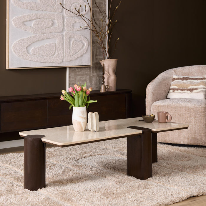 Coffee table Maeve Brown Mango Wood 128x60 cm