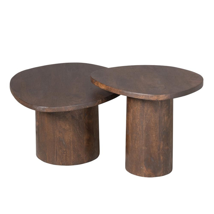 STARFURN Salontafel Mirre | Brown | Set van 2 70x56x38 cm-Salontafels-Starfurn