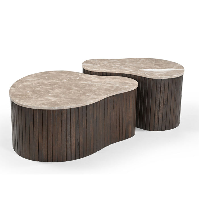 Coffee Table Nomi Brown Mango Wood 84x73 cm