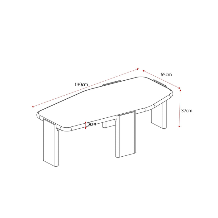 STARFURN Salontafel Nuvé Naturel Mangohout 100 cm 100x90x30 cm