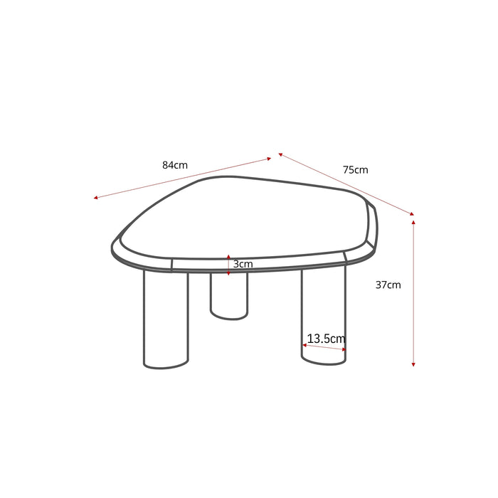 STARFURN Salontafel Nuvé Naturel Mangohout 84 cm 84x75x37 cm