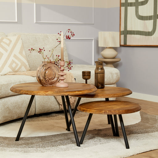 STARFURN Salontafel Ohio set van 3 70x70x45 cm-Salontafels-Starfurn