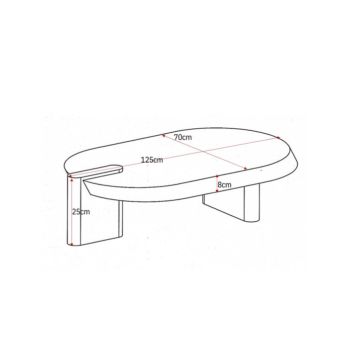 STARFURN Salontafel Rava Bruin Mangohout 125x70 cm