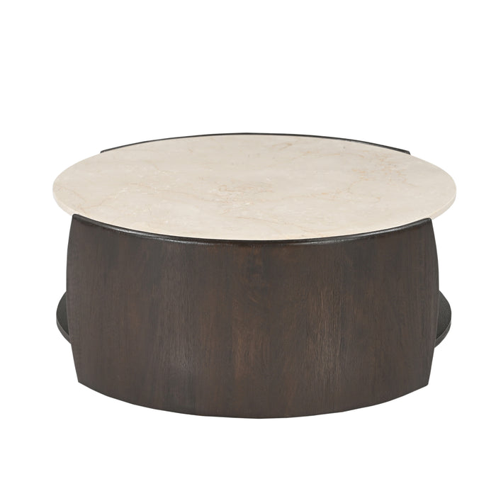 STARFURN Salontafel Rune Botticino marmer 80 cm-Salontafels-Starfurn