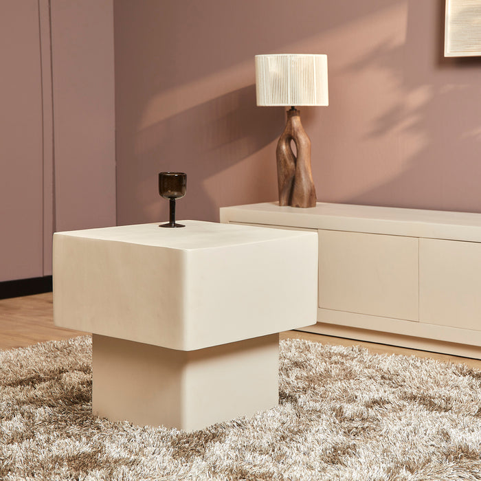 STARFURN Salontafel Saya Zand Mangohout 50 cm 50x50x51 cm-Salontafels-Starfurn