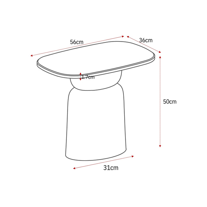 Couchtisch Silva Braun Mangoholz 56x36 cm