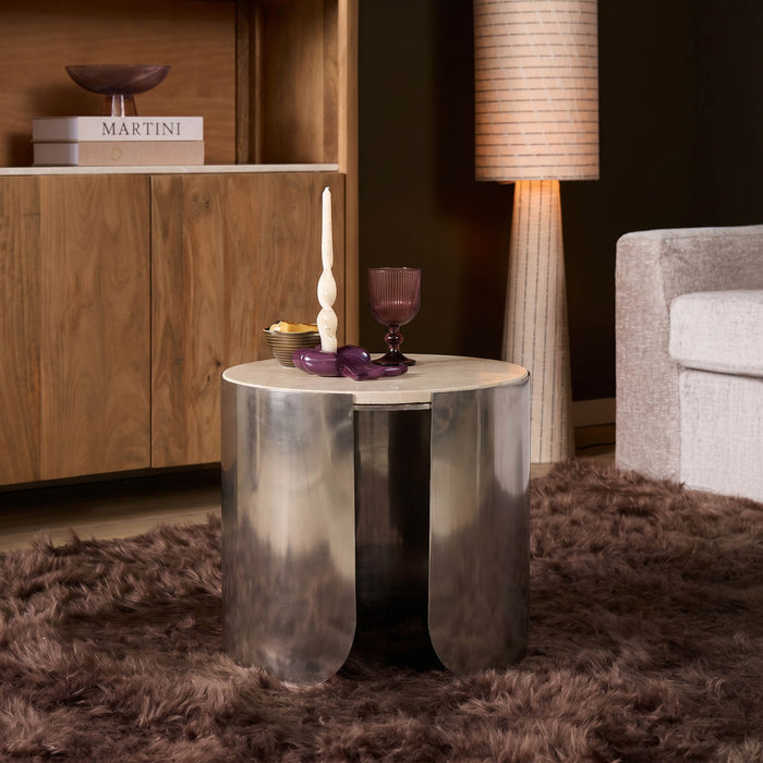 STARFURN Salontafel Zeli Botticino marmer 45 cm-Salontafels-Starfurn