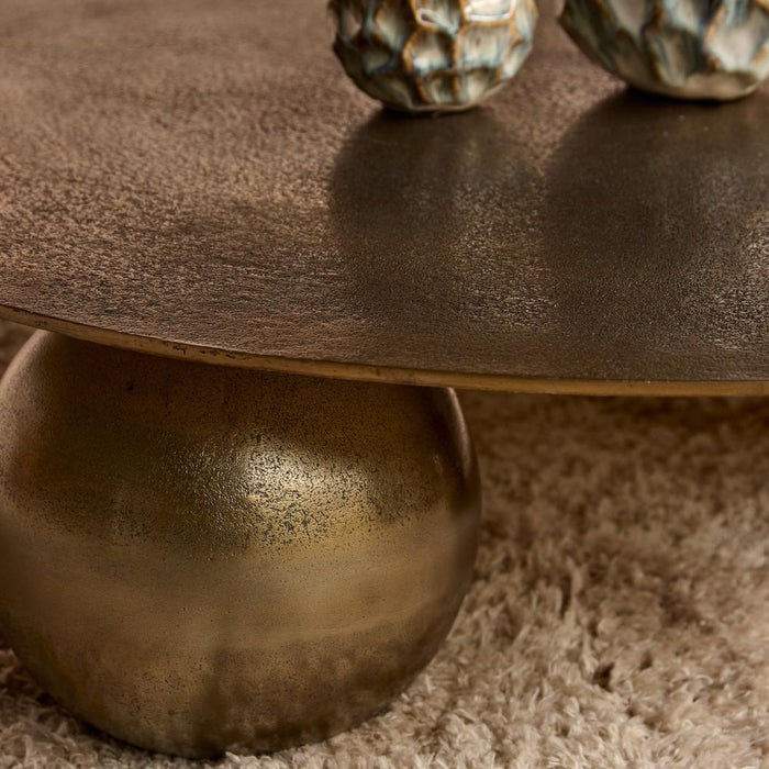STARFURN Salontafel Ziva Goud 90 cm 90x90x23 cm-Salontafels-Starfurn