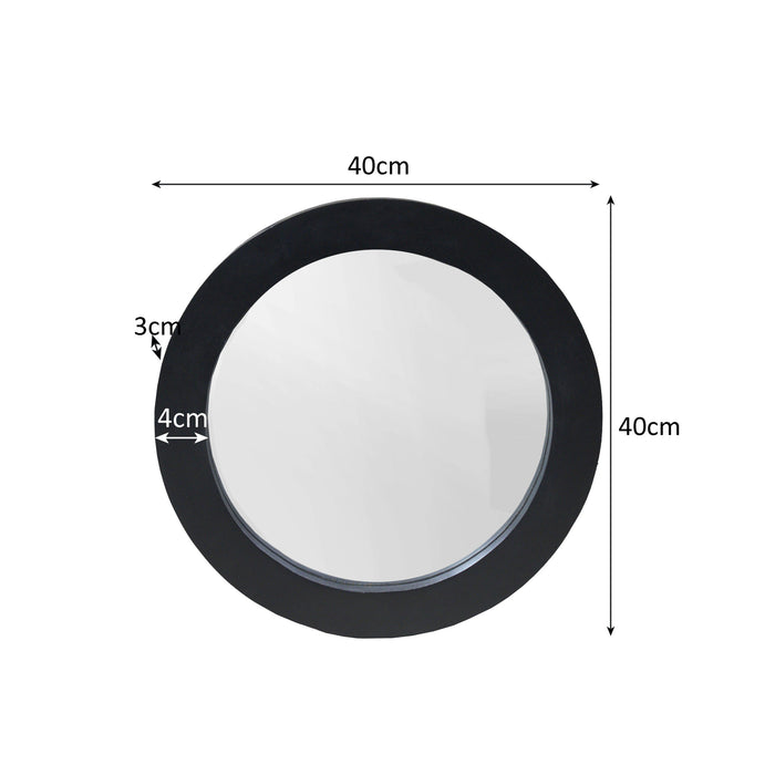 STARFURN Spiegel Dide 40 cm Zwart 40x3x40 cm