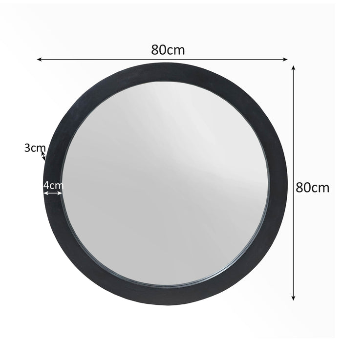 STARFURN Spiegel Dide 40 cm Zwart 40x3x40 cm