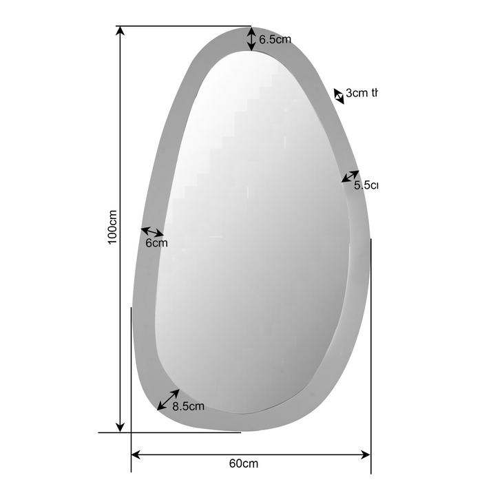 STARFURN Spiegel Lou 60 cm Bruin 100x3x60 cm