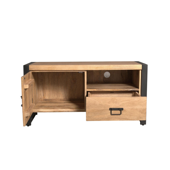 STARFURN TV-meubel Britt Mangohout Naturel 110cm Deur Open Vak-TV-meubels-Starfurn