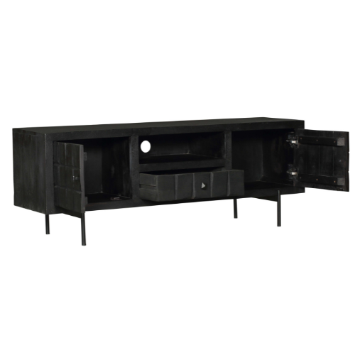 STARFURN TV-meubel Tv meubel Brandy Zwart 150 cm 150x40x55 cm-TV-meubels-Starfurn