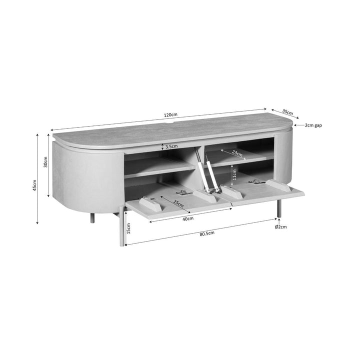 STARFURN TV-meubel Tv meubel Excellent Naturel 120 cm 120x30x35 cm-TV-meubels-Starfurn