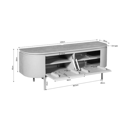 STARFURN TV-meubel Tv meubel Excellent Naturel 120 cm 120x30x35 cm-TV-meubels-Starfurn
