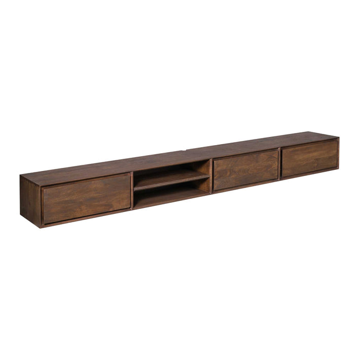 Schwebendes TV-Möbel Ambiance Braun - 240 cm