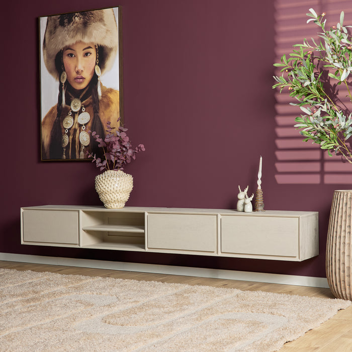 Schwebendes TV-Möbel Ambiance Natur - 120 cm