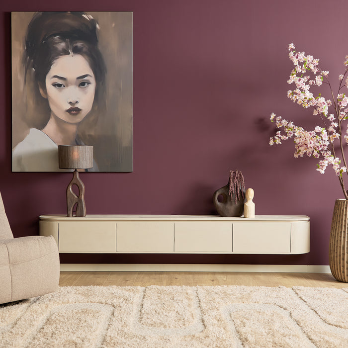 Schwebendes TV-Möbel Ambiance Natur - 120 cm