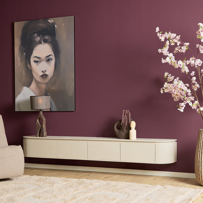 Schwebendes TV-Möbel Ambiance Natur - 120 cm