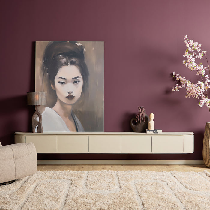 Schwebendes TV-Möbel Ambiance Natur - 120 cm