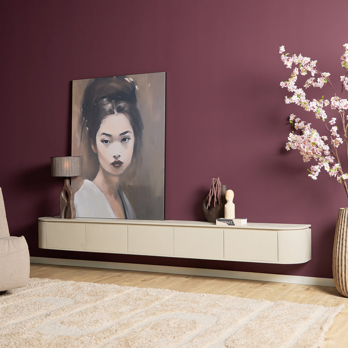 Schwebendes TV-Möbel Ambiance Natur - 120 cm