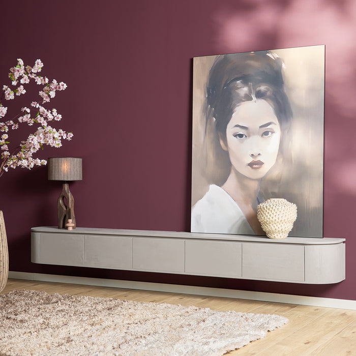 Schwebendes TV-Möbel Ambiance Natur - 120 cm