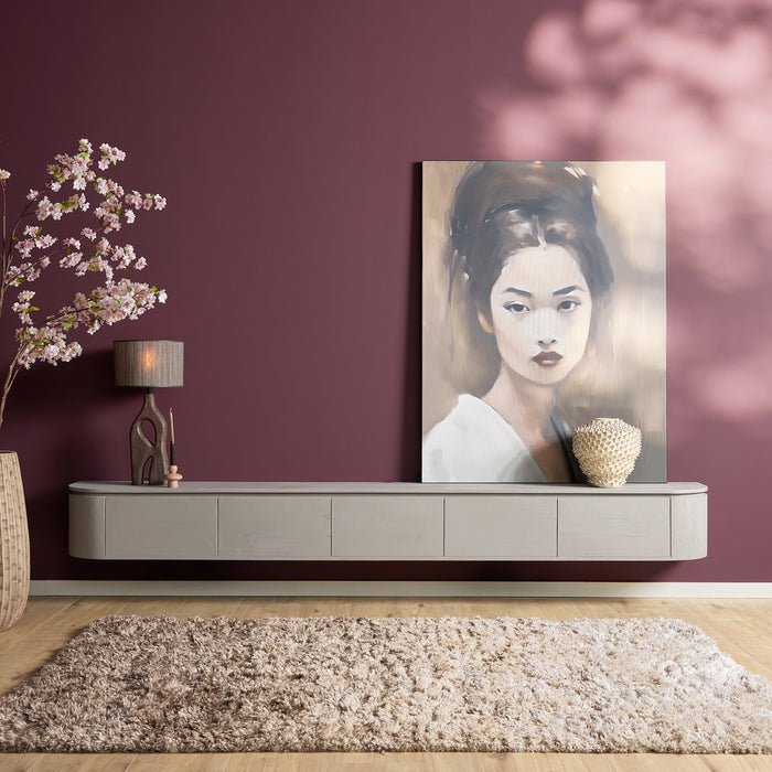 Schwebendes TV-Möbel Ambiance Natur - 120 cm