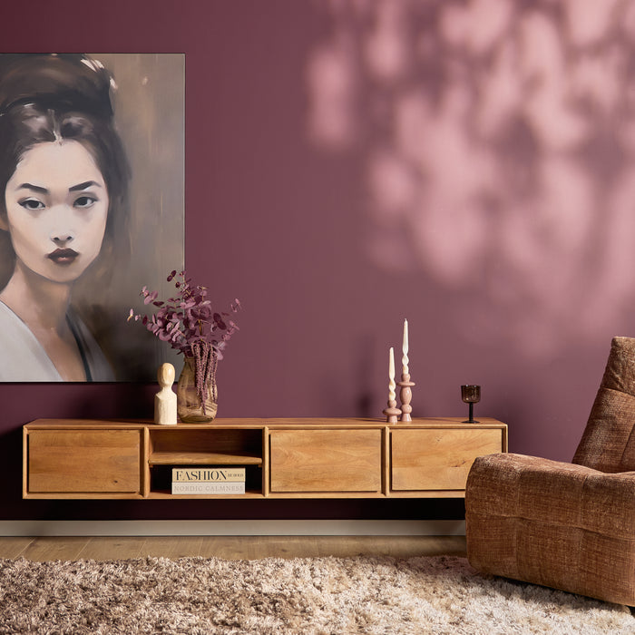 Schwebendes TV-Möbel Ambiance Natur - 120 cm