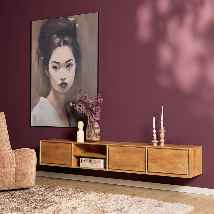 Schwebendes TV-Möbel Ambiance Natur - 120 cm