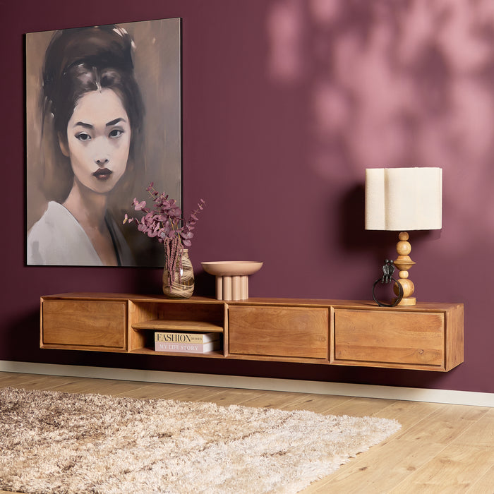 Schwebendes TV-Möbel Ambiance Natur - 120 cm