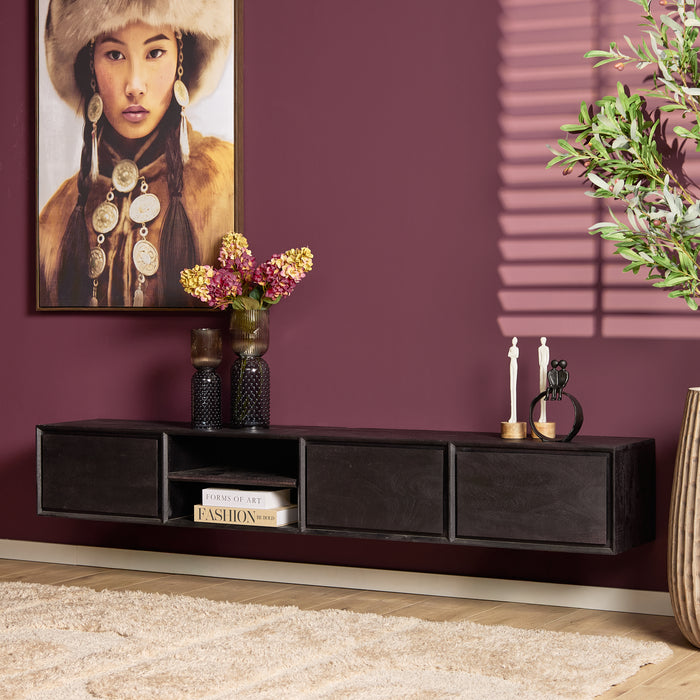 Schwebendes TV-Möbel Ambiance Natur - 120 cm