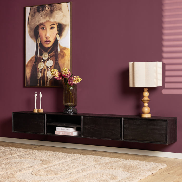 Schwebendes TV-Möbel Ambiance Natur - 120 cm