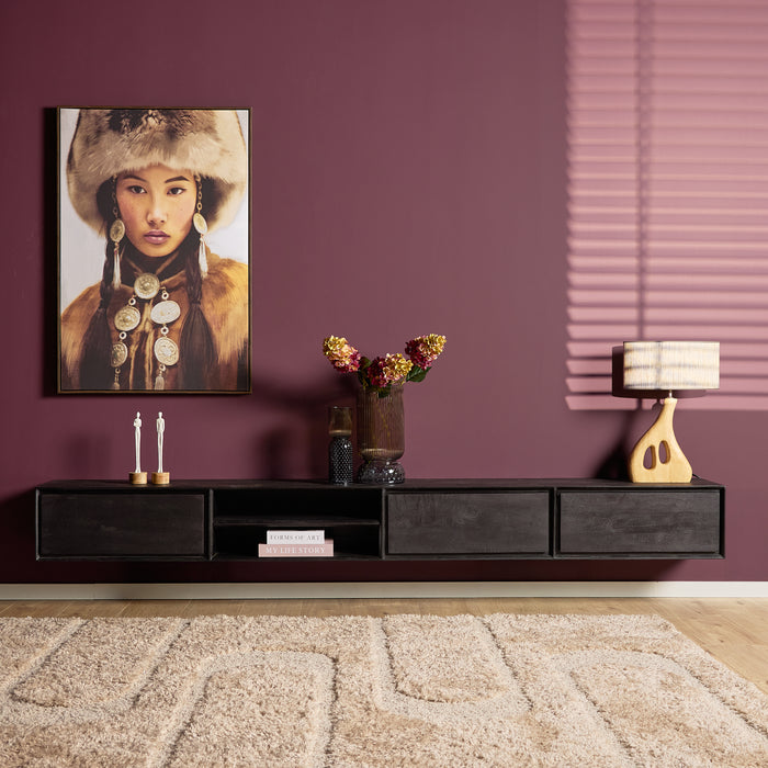 Schwebendes TV-Möbel Ambiance Natur - 120 cm