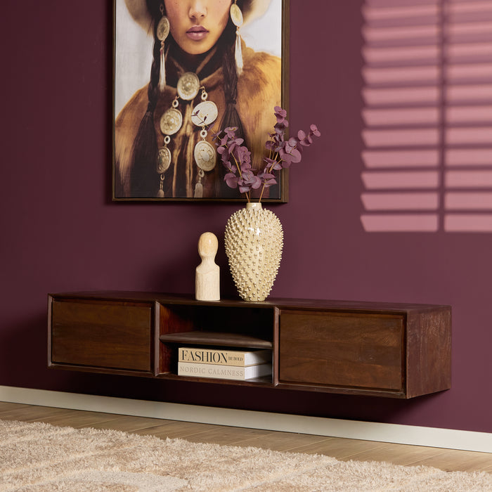 Schwebendes TV-Möbel Ambiance Natur - 120 cm