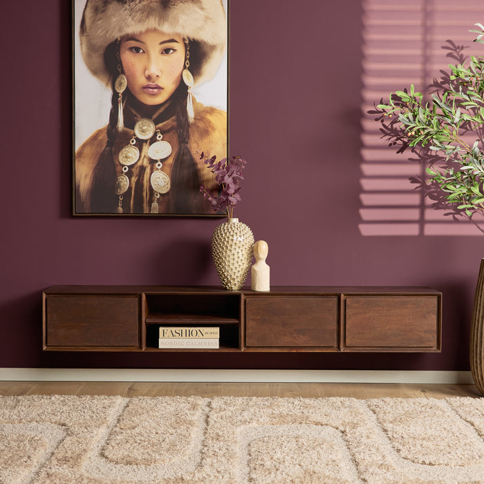 Schwebendes TV-Möbel Ambiance Natur - 120 cm
