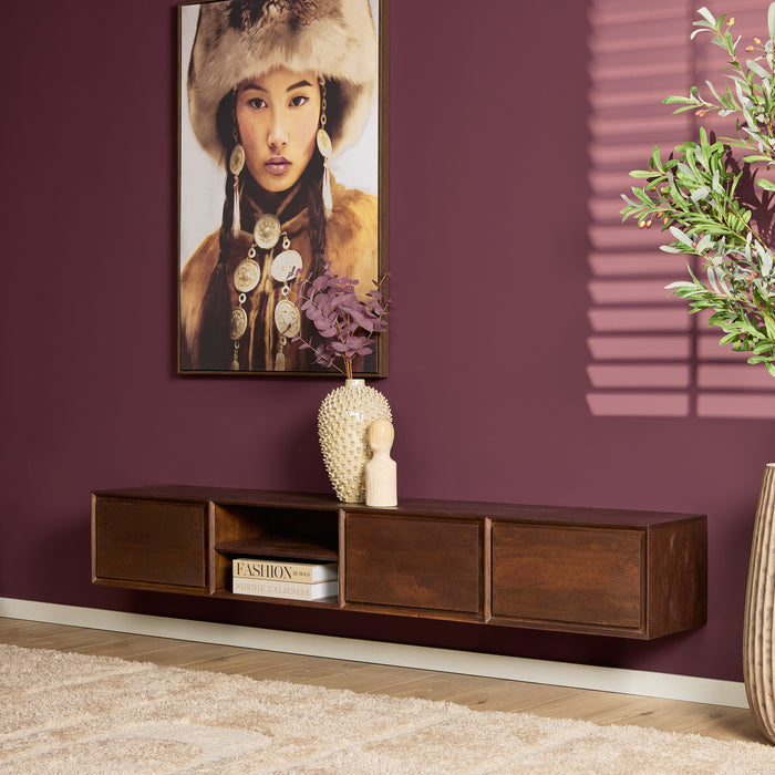 Schwebendes TV-Möbel Ambiance Natur - 120 cm