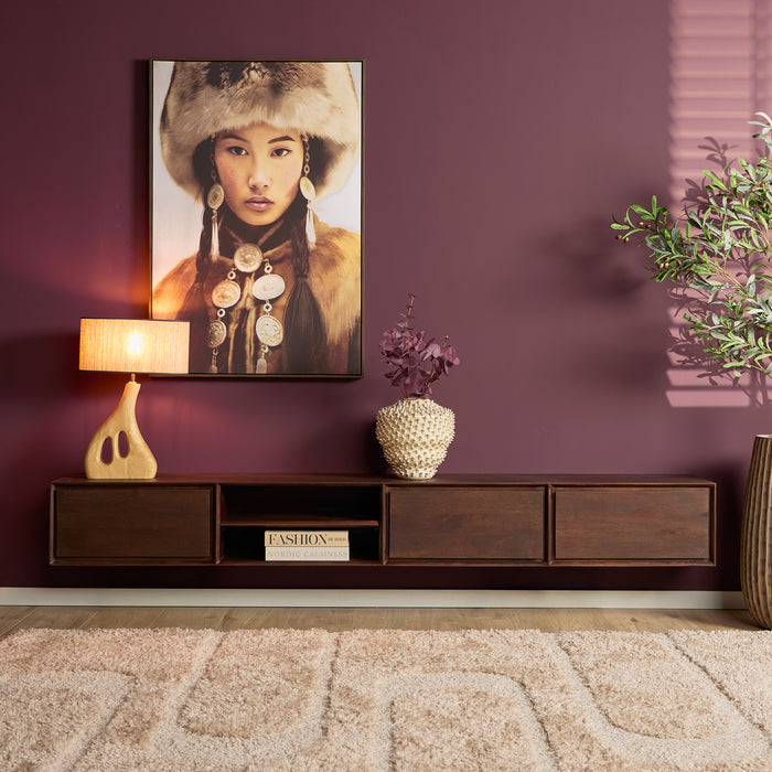 Schwebendes TV-Möbel Ambiance Natur - 120 cm