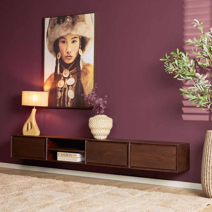 Schwebendes TV-Möbel Ambiance Natur - 120 cm