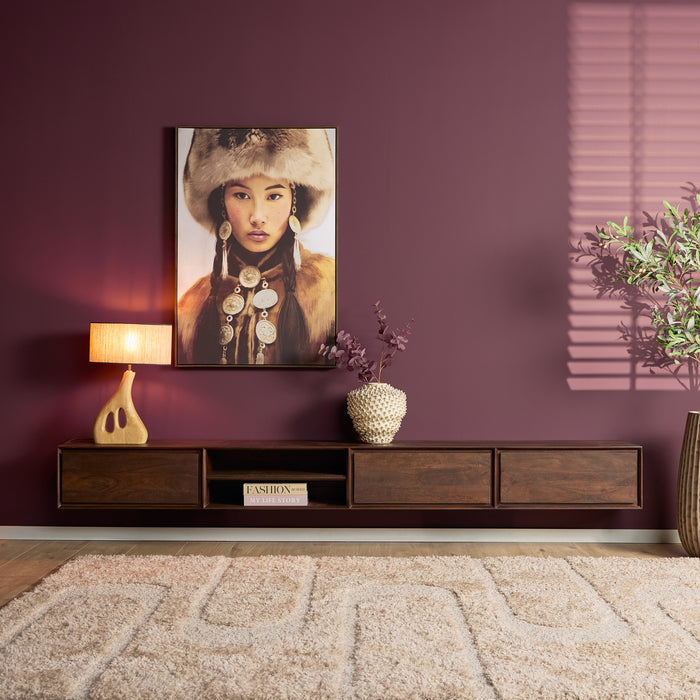 Schwebendes TV-Möbel Ambiance Natur - 120 cm
