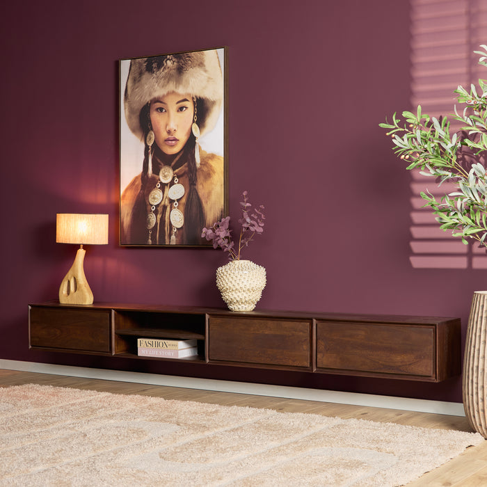 Schwebendes TV-Möbel Ambiance Natur - 120 cm