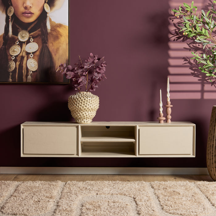 Schwebendes TV-Möbel Ambiance Natur - 120 cm